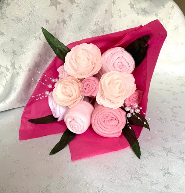 Gorgeous Pink Baby Girls Clothes Bouquet Gifts 2